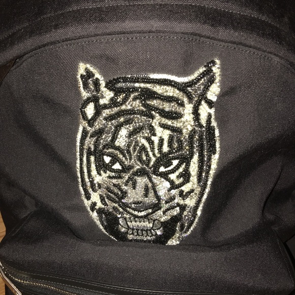 NWT! YSL Saint Laurent City Tiger Patch Backpack - Picture 4 of 8